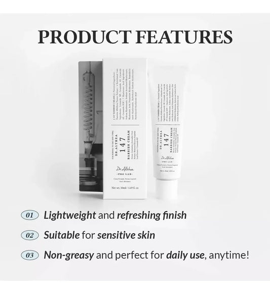 Dr. Althea 147 Barrier Cream – Crema Hidratante con Ceramidas y Ácido Hialurónico (50 ml)