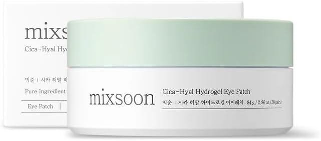 Mixsoon Cica-Hyal Hydrogel Eye Patch – Parches calmantes e hidratantes para ojos (60 pz)